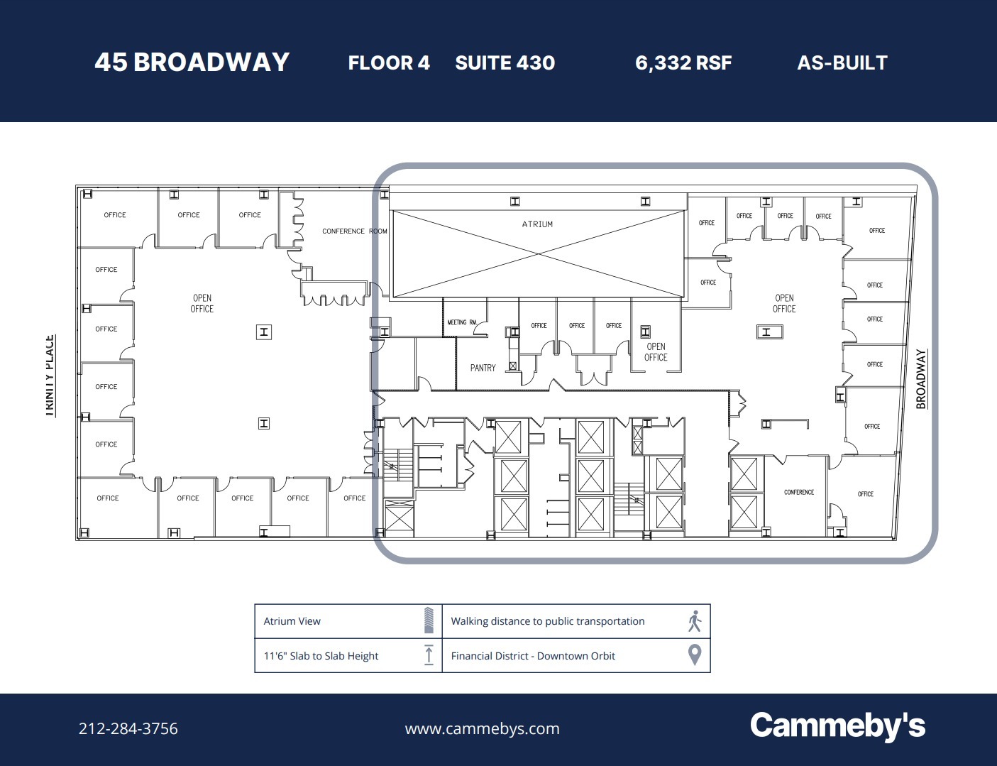 45 Broadway, New York, NY à louer Plan d’étage- Image 1 de 1