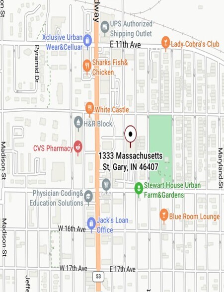 1333 Massachusetts St, Gary, IN à vendre - Aérien - Image 1 de 1