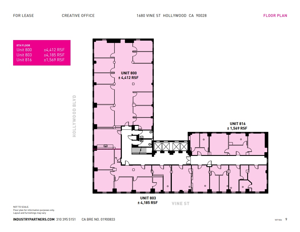 1680 N Vine St, Hollywood, CA for lease Floor Plan- Image 1 of 1