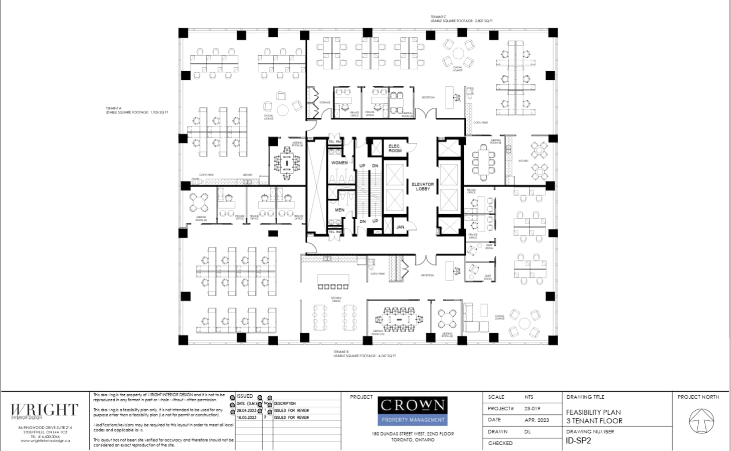180 Dundas St W, Toronto, ON for lease Floor Plan- Image 1 of 2