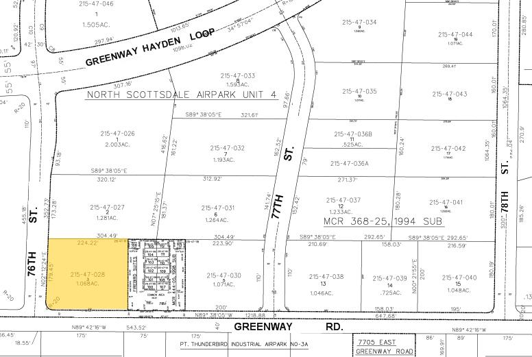 7626 E Greenway Rd, Scottsdale, AZ à louer - Plan cadastral - Image 2 de 4