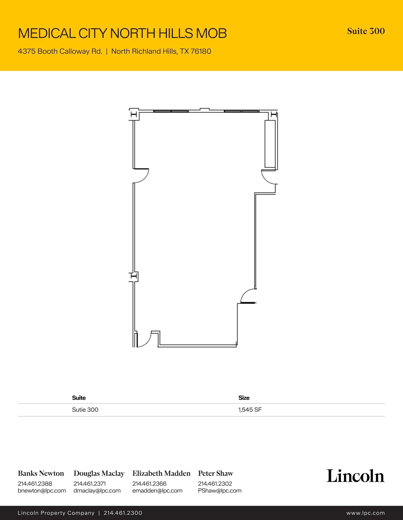 4375 Booth Calloway Rd, North Richland Hills, TX for lease Floor Plan- Image 1 of 1