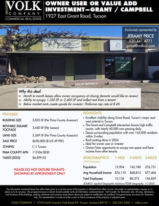 More details for 1927 E Grant Rd, Tucson, AZ - Retail for Sale