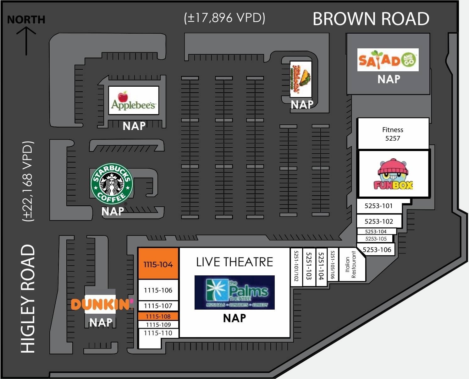 5247-5257 E Brown Rd, Mesa, AZ for lease Site Plan- Image 1 of 1
