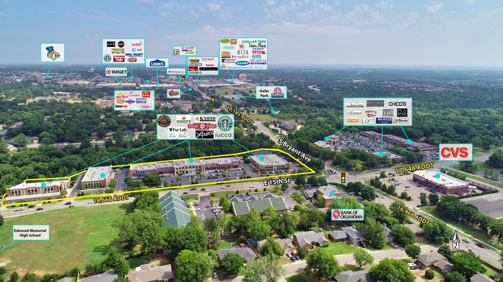 1489 E 15th St, Edmond, OK for lease - Aerial - Image 2 of 36