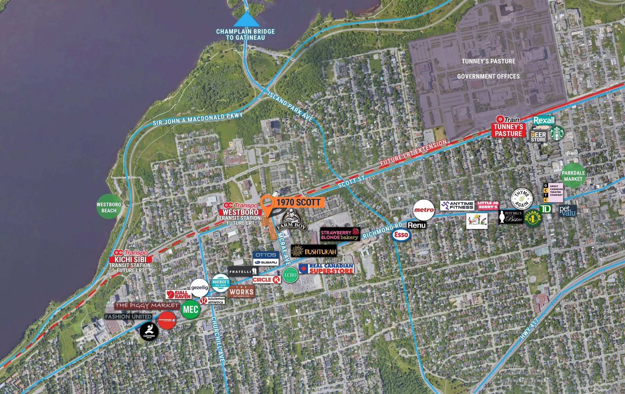 300 McRae Av, Ottawa, ON for lease Map- Image 1 of 4