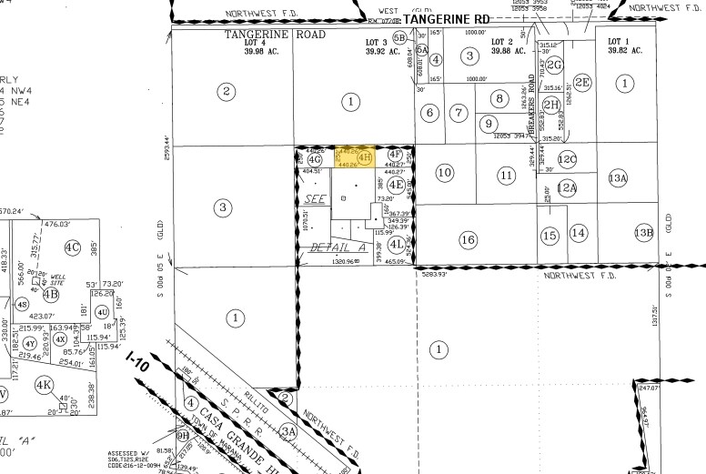 8365 W Tangerine Rd, Marana, AZ à louer - Plan cadastral - Image 2 de 2