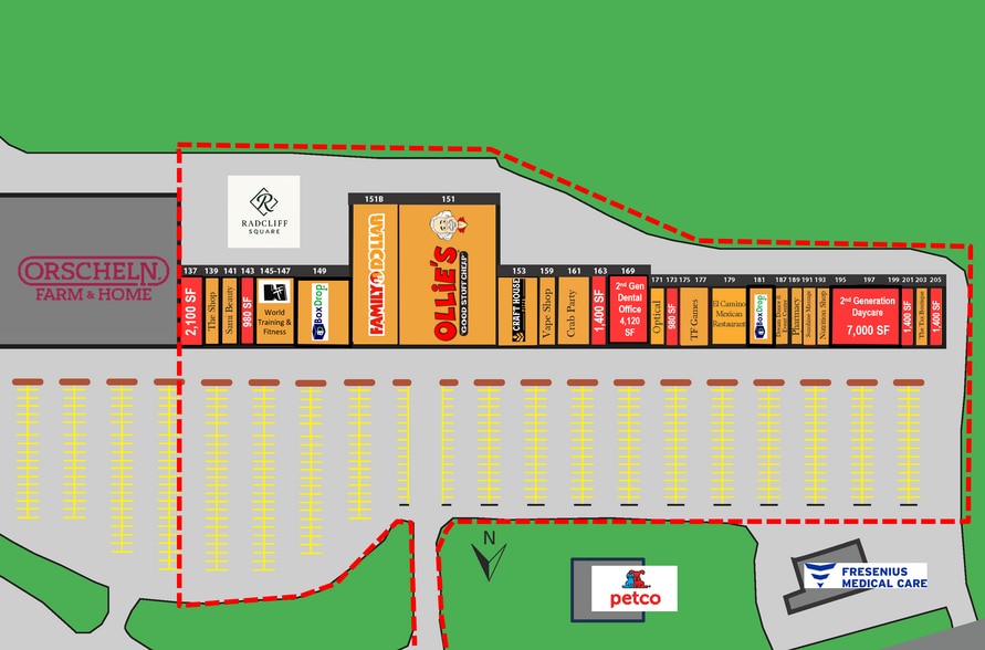 137-205 E Lincoln Trail Blvd, Radcliff, KY for lease - Site Plan - Image 2 of 21