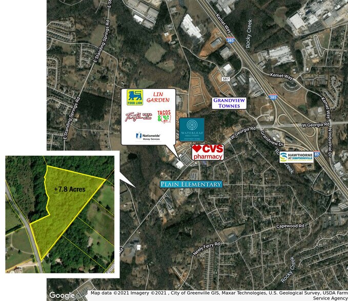 0 Hammond Rd, Simpsonville, SC à vendre - Aérien - Image 2 de 2
