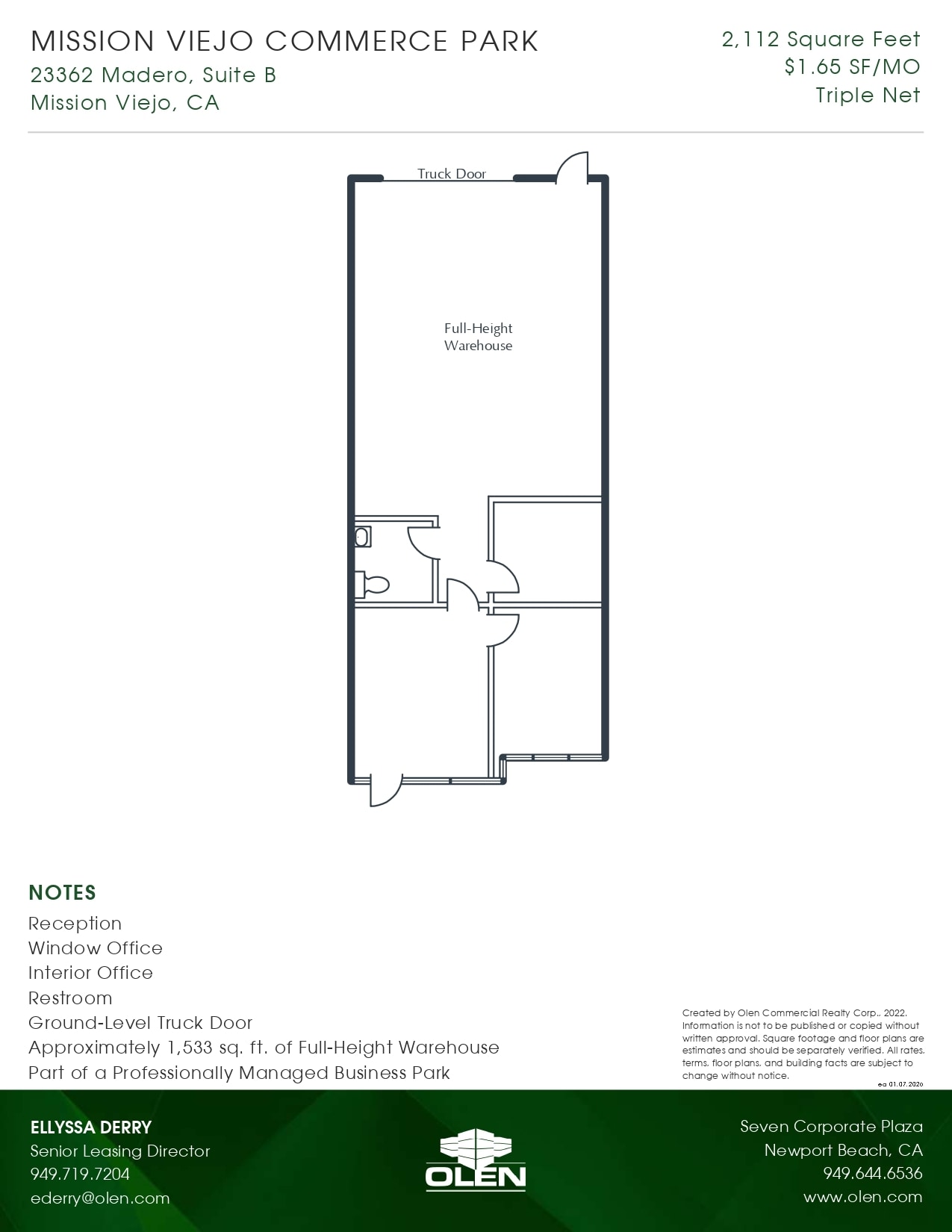 23362 Madero, Mission Viejo, CA for lease Floor Plan- Image 1 of 1