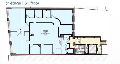 400 Rue Saint-Jacques, Montréal, QC à louer Plan d’étage- Image 1 de 1