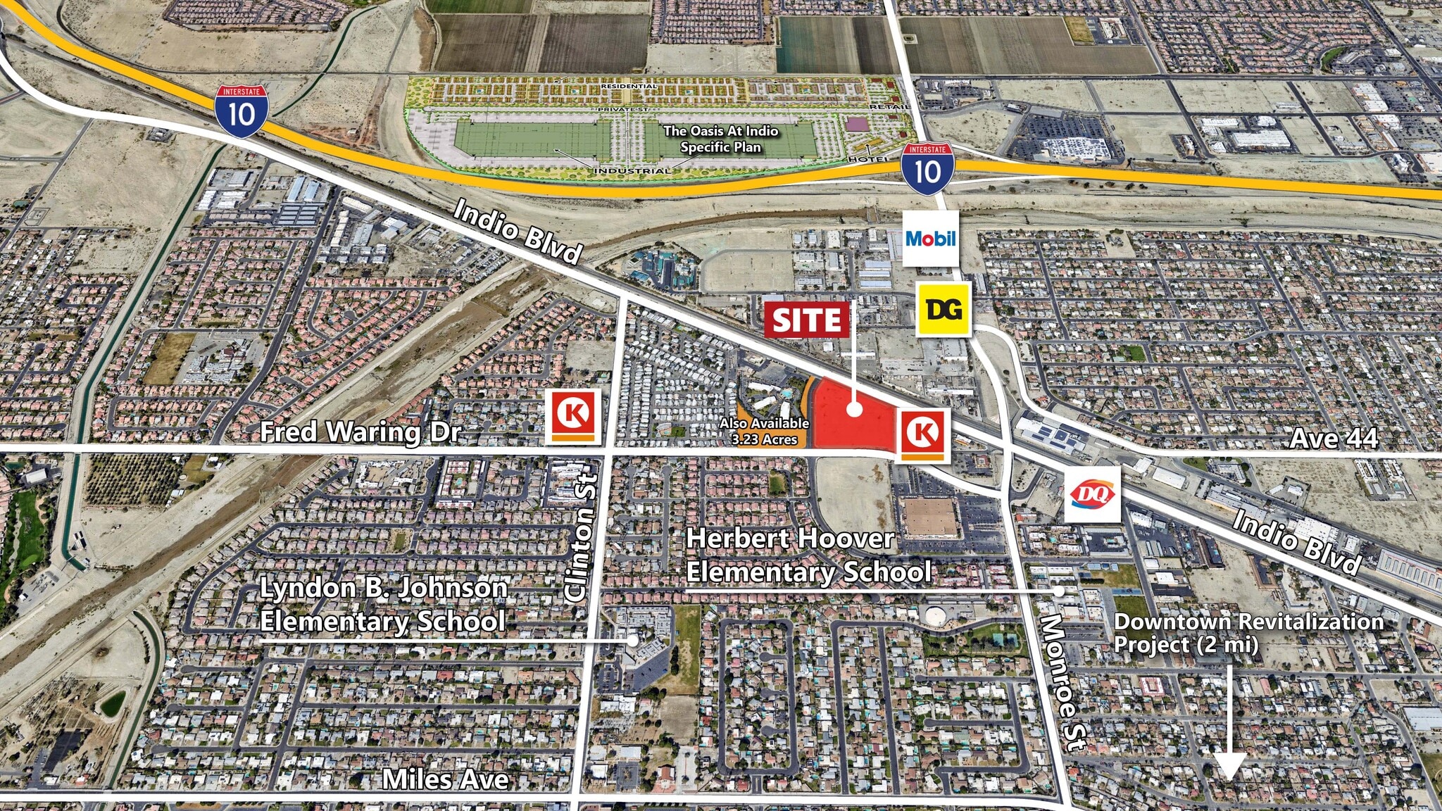 Indio Blvd & Hoover St, Indio, CA à vendre Aérien- Image 1 de 3