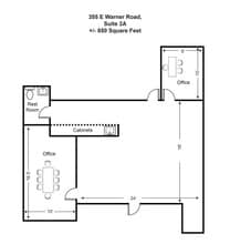 355 E Warner Rd, Chandler, AZ à louer Plan d’étage- Image 1 de 6