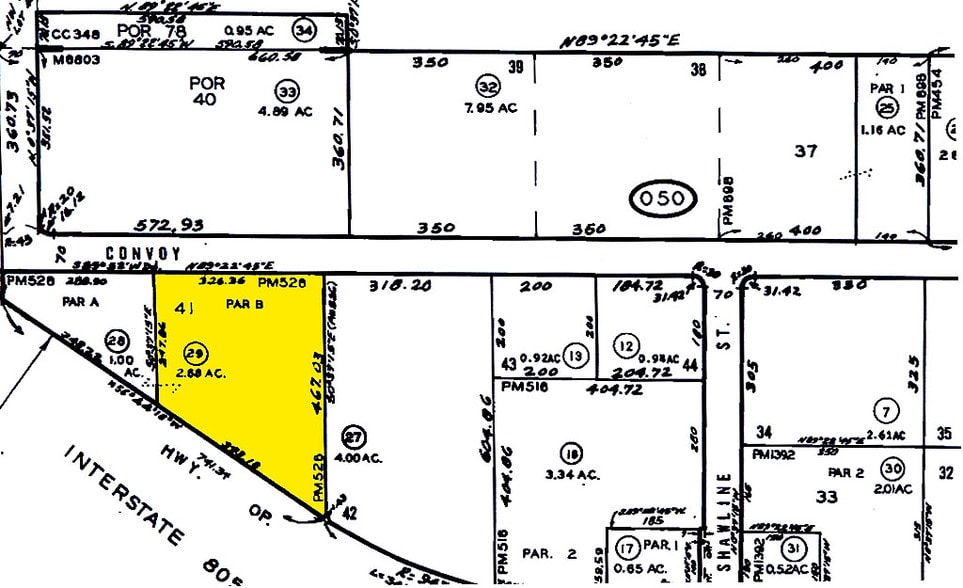 6701-6743 Convoy Ct, San Diego, CA for lease - Plat Map - Image 3 of 8
