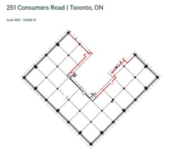245 Consumers Rd, Toronto, ON à louer Plan d’étage- Image 1 de 1