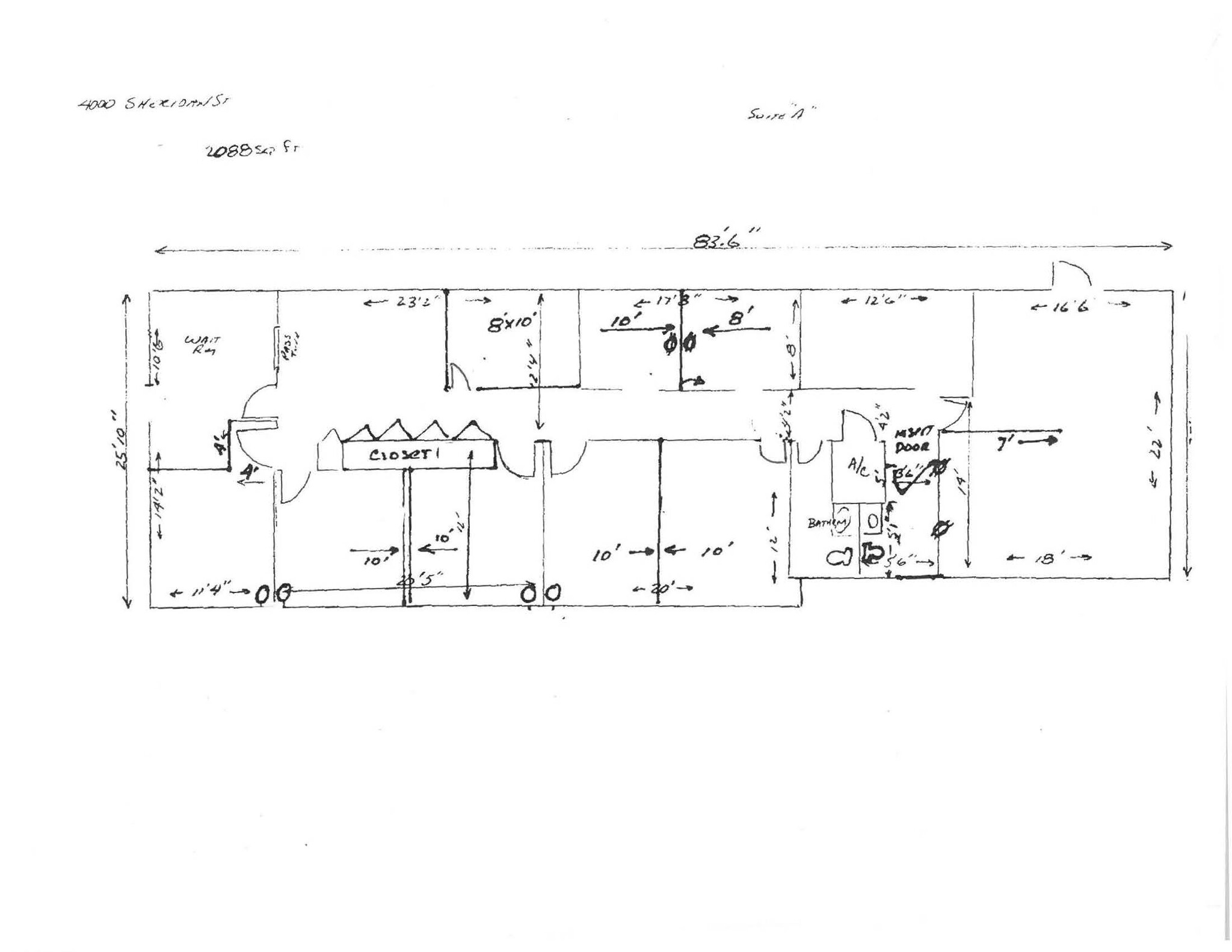 4000 Sheridan St, Hollywood, FL à louer Plan d  tage type- Image 1 de 1