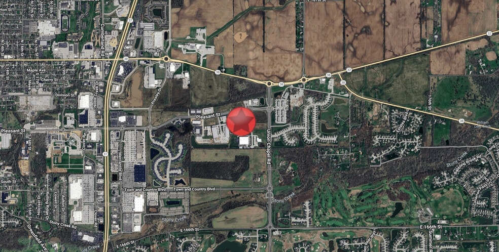 SWC Pleasant St. & Union Chapel, Noblesville, IN for lease - Aerial - Image 3 of 6