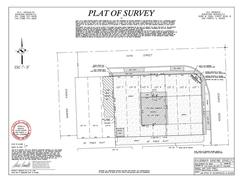 3201 147th, Midlothian, IL à vendre - Plan de site - Image 1 de 1