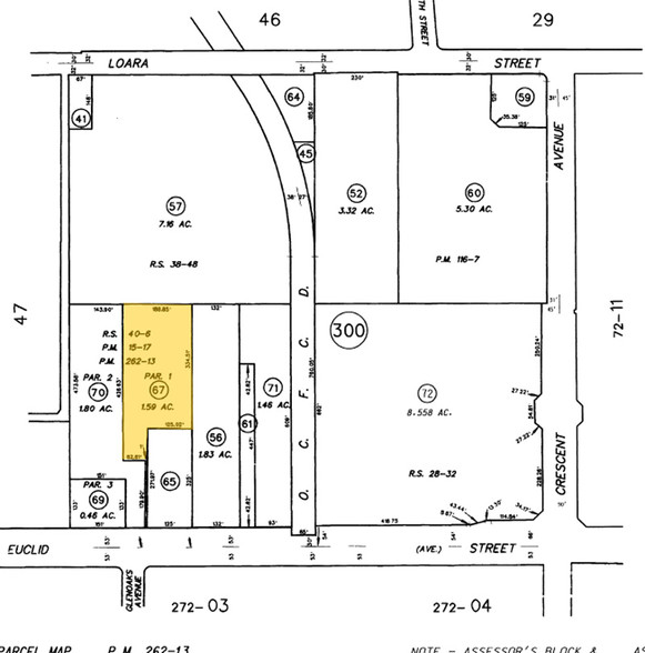 780 N Euclid St, Anaheim, CA for lease - Plat Map - Image 2 of 3