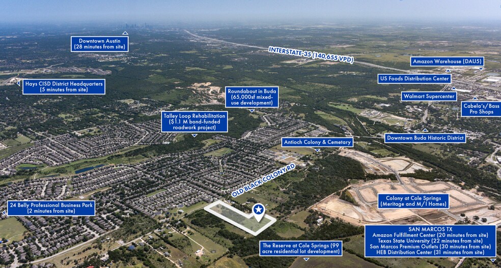 945 Old Black Colony Rd, Buda, TX à vendre - Aérien - Image 2 de 4