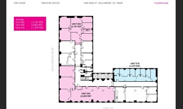 1680 N Vine St, Hollywood, CA for lease Floor Plan- Image 1 of 1