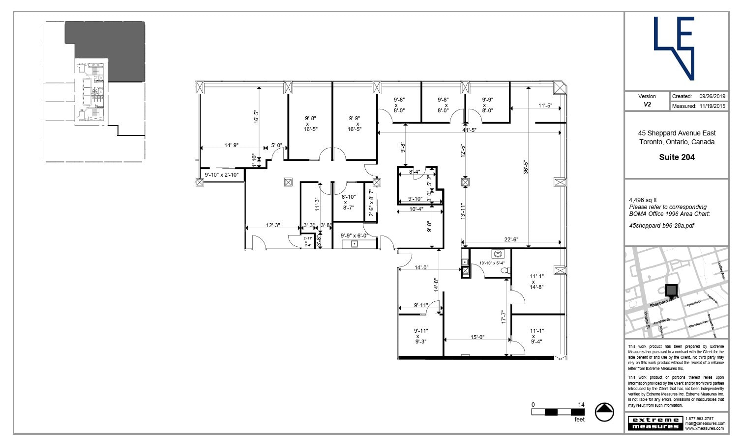 45 Sheppard Ave E, Toronto, ON for lease Floor Plan- Image 1 of 1