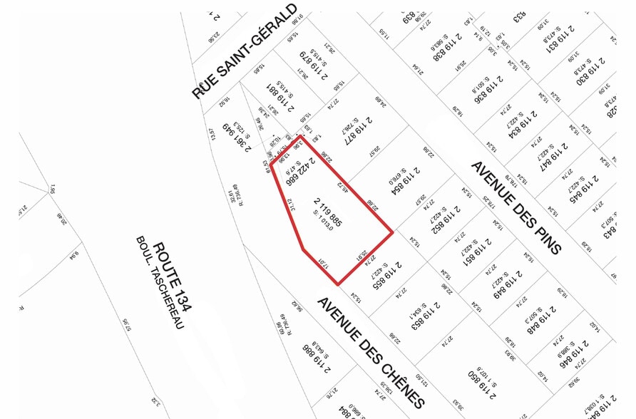 1945 Av Des Chênes, Lemoyne, QC à vendre - Plan cadastral - Image 3 de 3