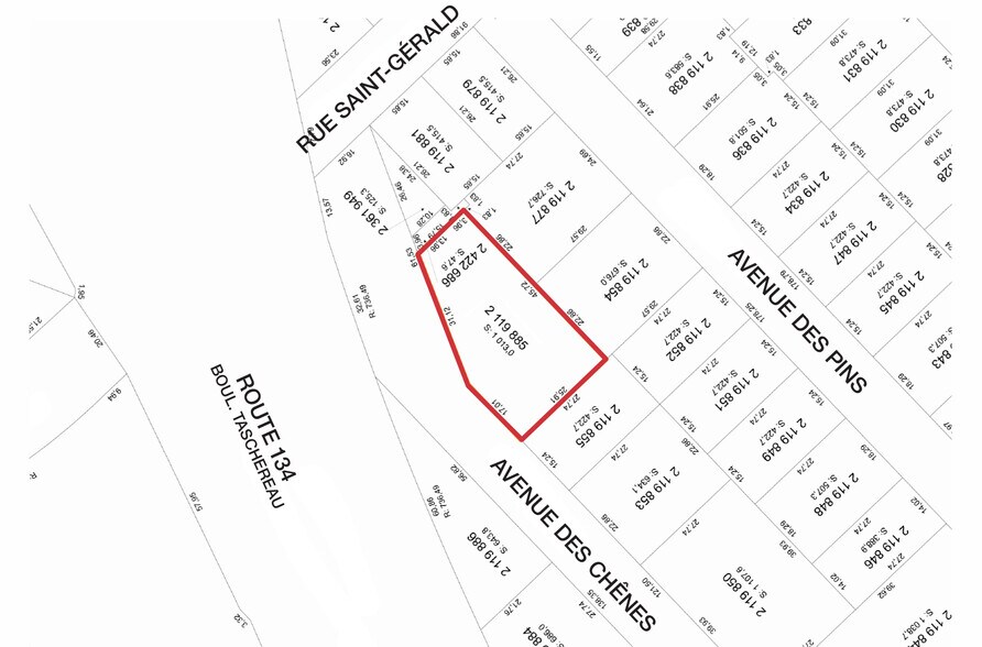 1945 Av Des Chênes, Lemoyne, QC à vendre - Plan cadastral - Image 3 de 3