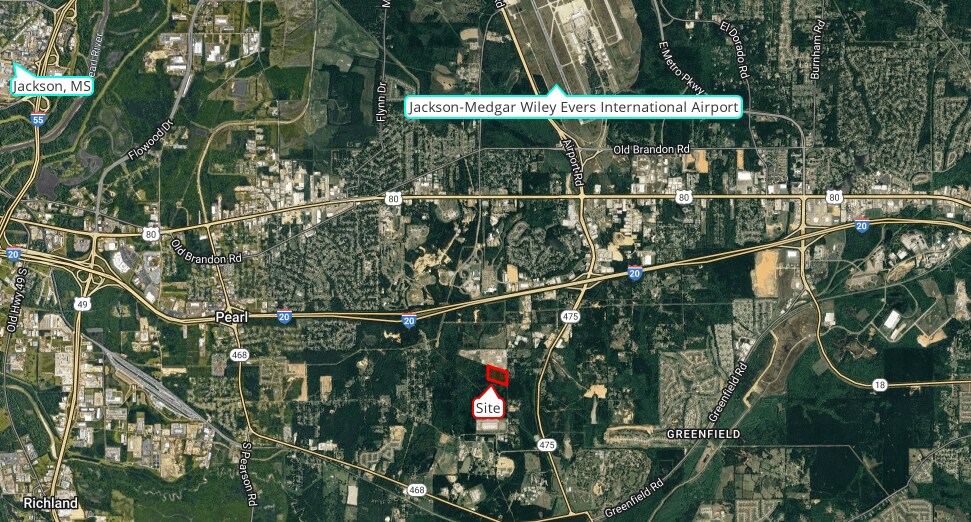 Old Whitfield Road Rd, Pearl, MS for sale Aerial- Image 1 of 4