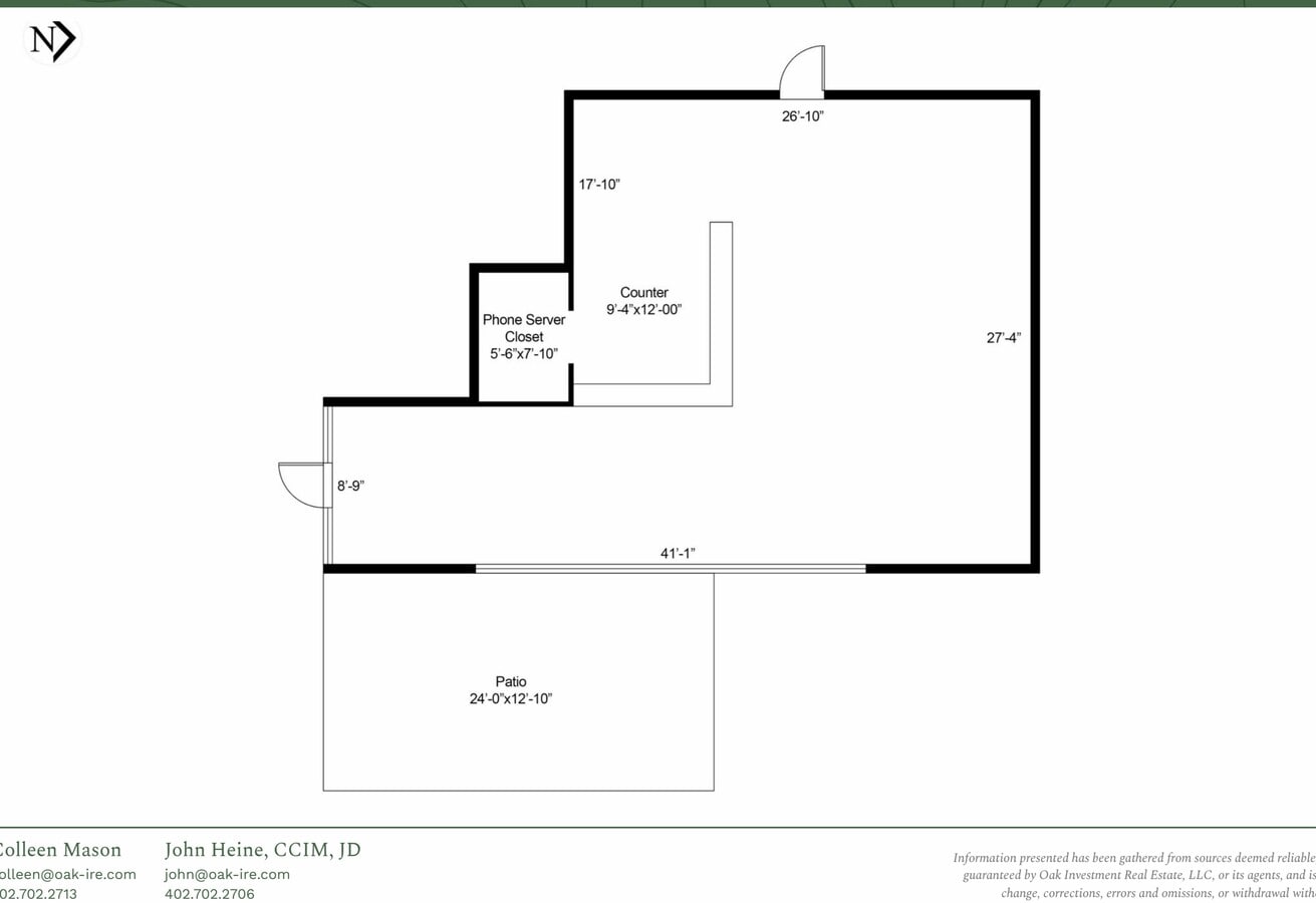 1502 S 10th St, Omaha, NE 68108 - Unit 100 -  - Floor Plan - Image 1 of 5