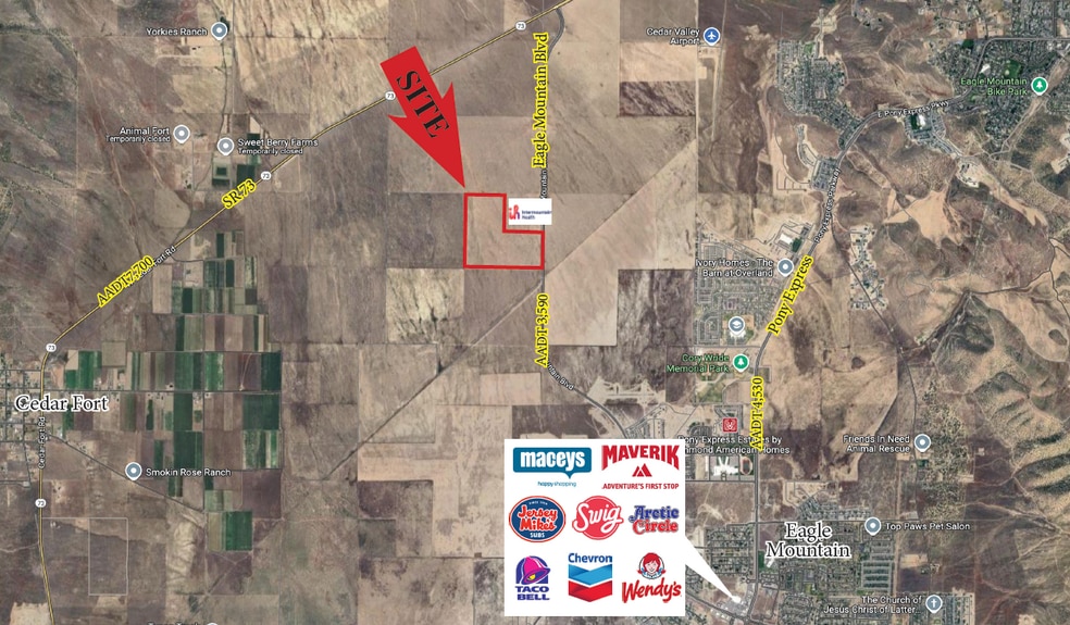 Land in Eagle Mountain, UT for sale - Aerial - Image 1 of 2