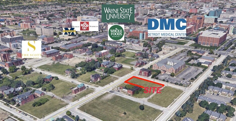 3124 BRUSH St, Detroit, MI for sale Aerial- Image 1 of 4