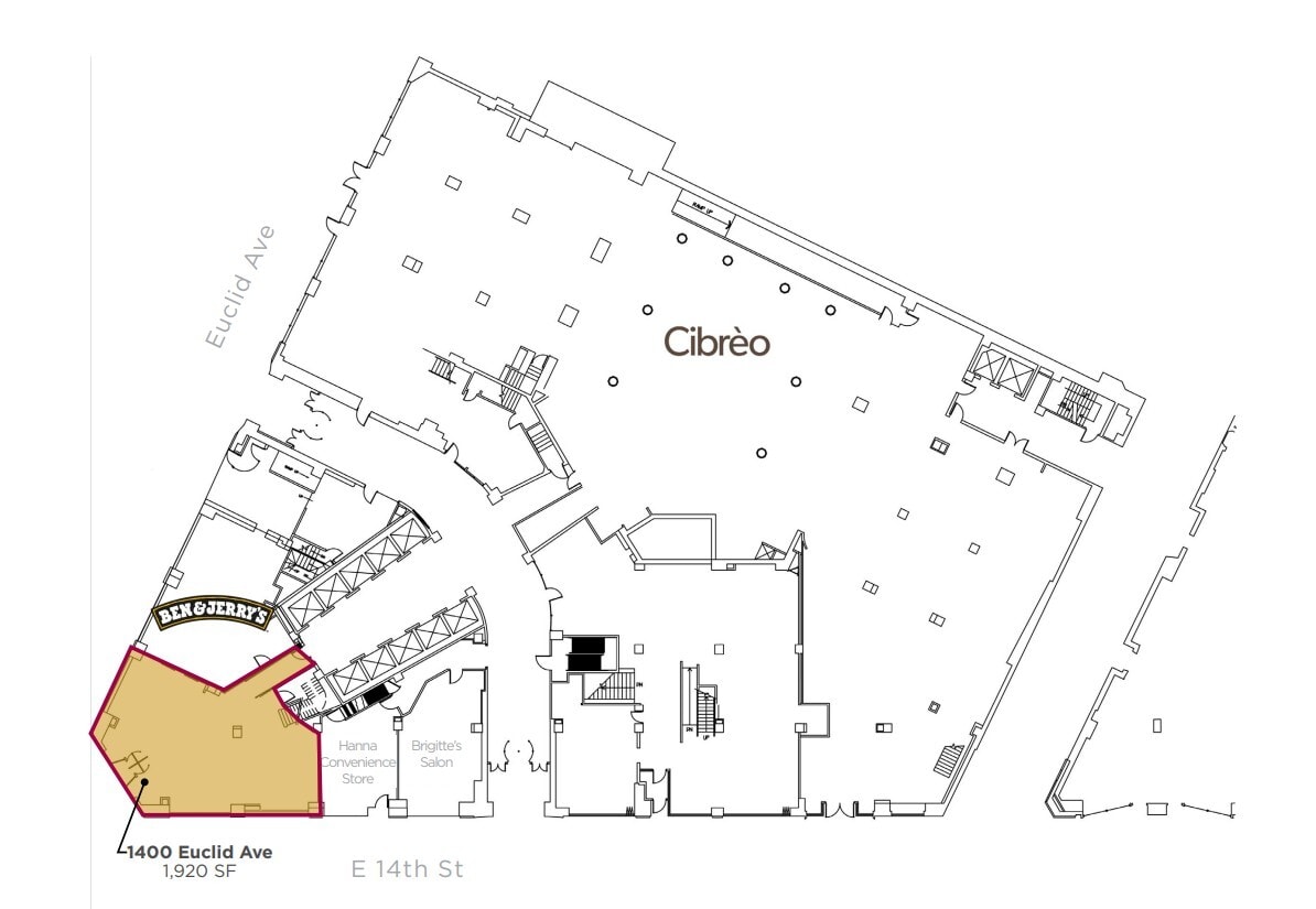 1400-1422 Euclid Ave, Cleveland, OH for lease Floor Plan- Image 1 of 1