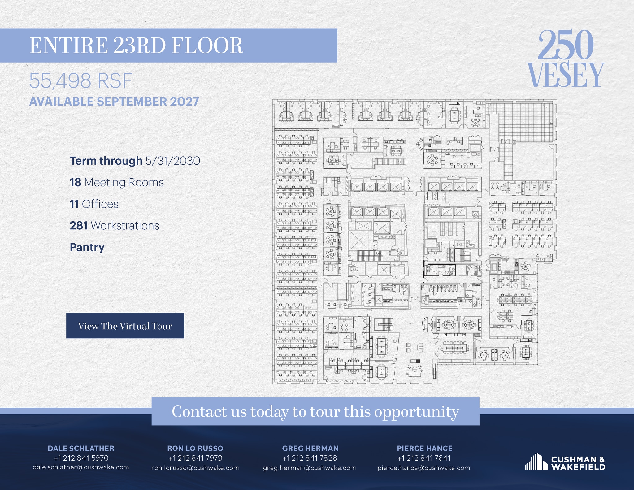 250 Vesey St, New York, NY à louer Plan d’étage- Image 1 de 1