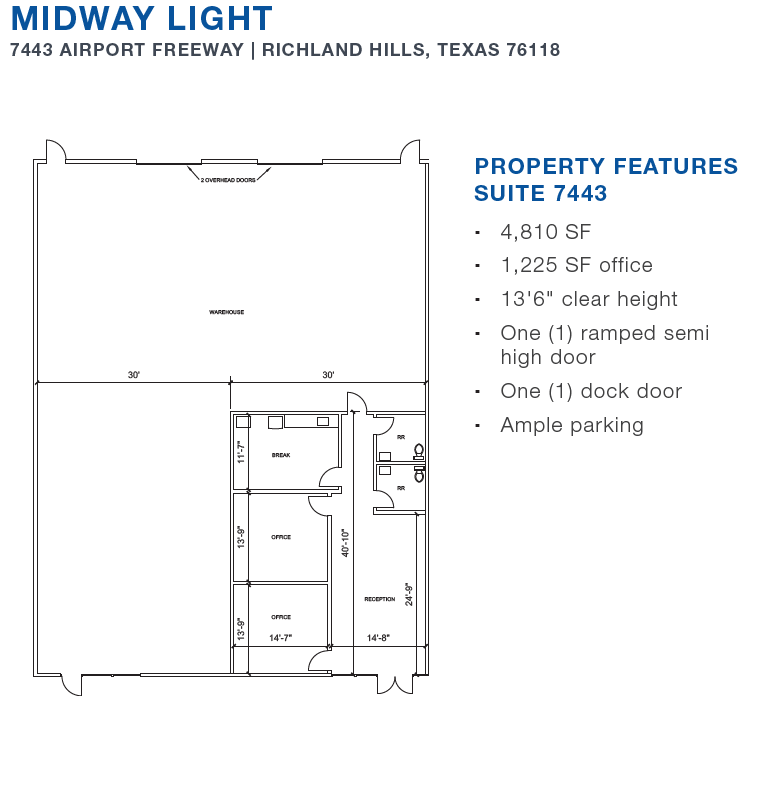 7450-7470 Dogwood Park, Richland Hills, TX for lease Floor Plan- Image 1 of 1