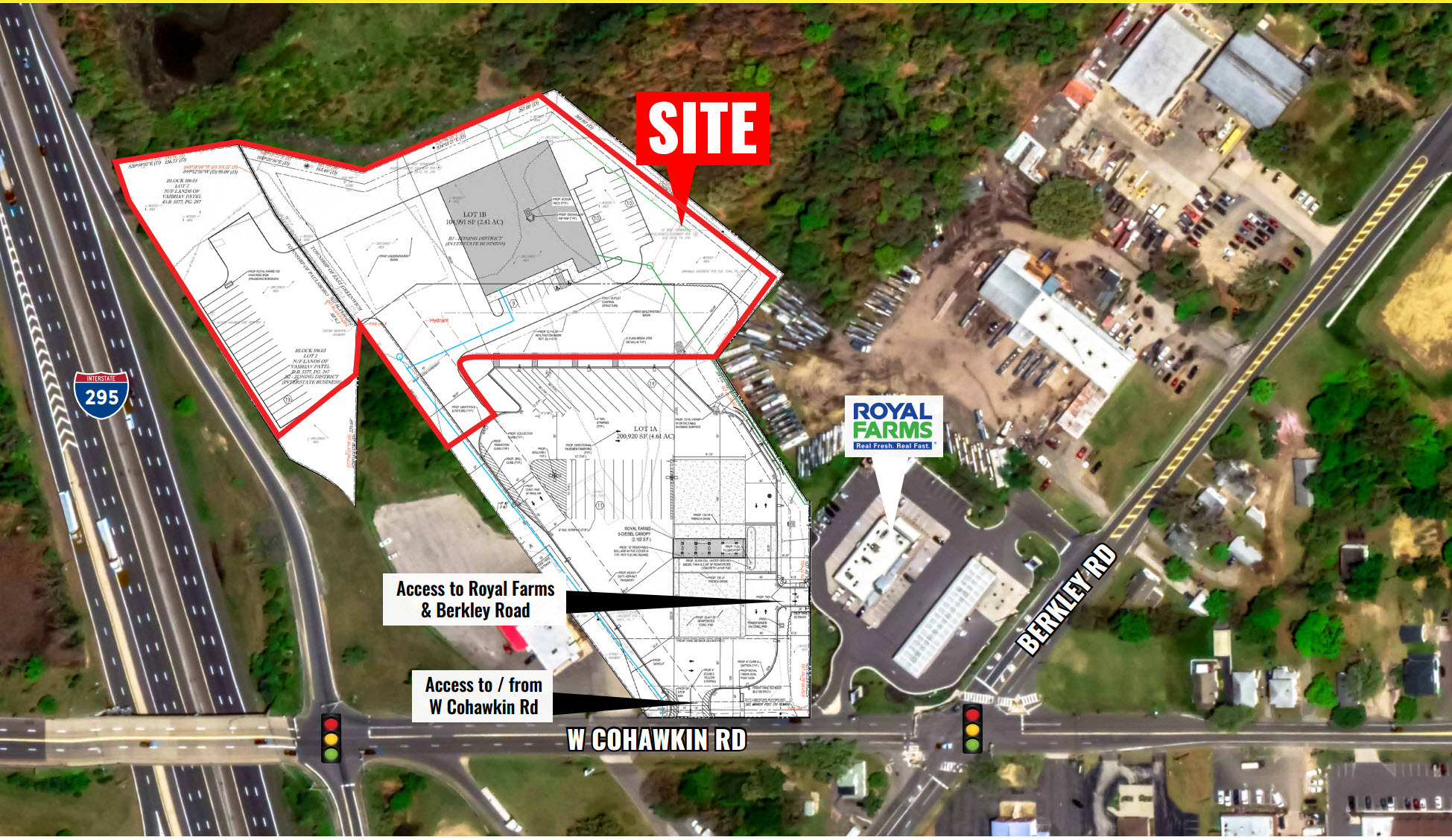 W Cohawkin Road and Berkley Road, Paulsboro, NJ for sale Aerial- Image 1 of 2