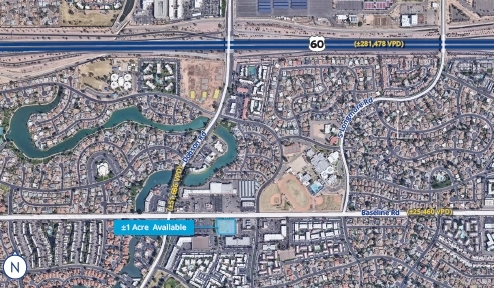 W Baseline Rd & Dobson Rd, Mesa, AZ for lease - Aerial - Image 2 of 3