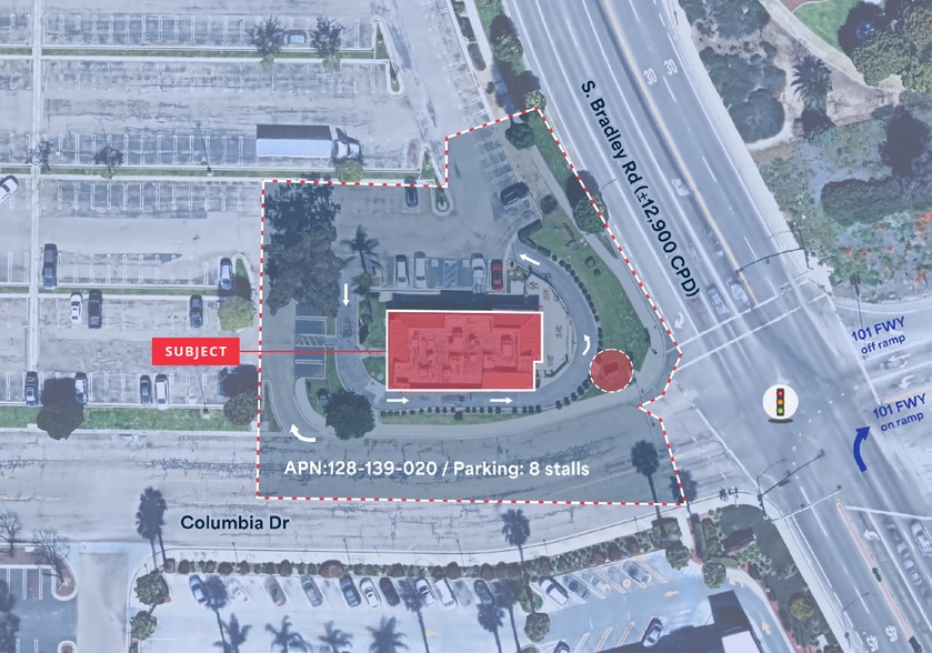 1321-1335 S Bradley Rd, Santa Maria, CA for lease - Aerial - Image 2 of 5