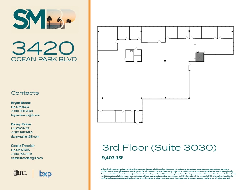 3420 Ocean Park Blvd, Santa Monica, CA for lease Floor Plan- Image 1 of 4