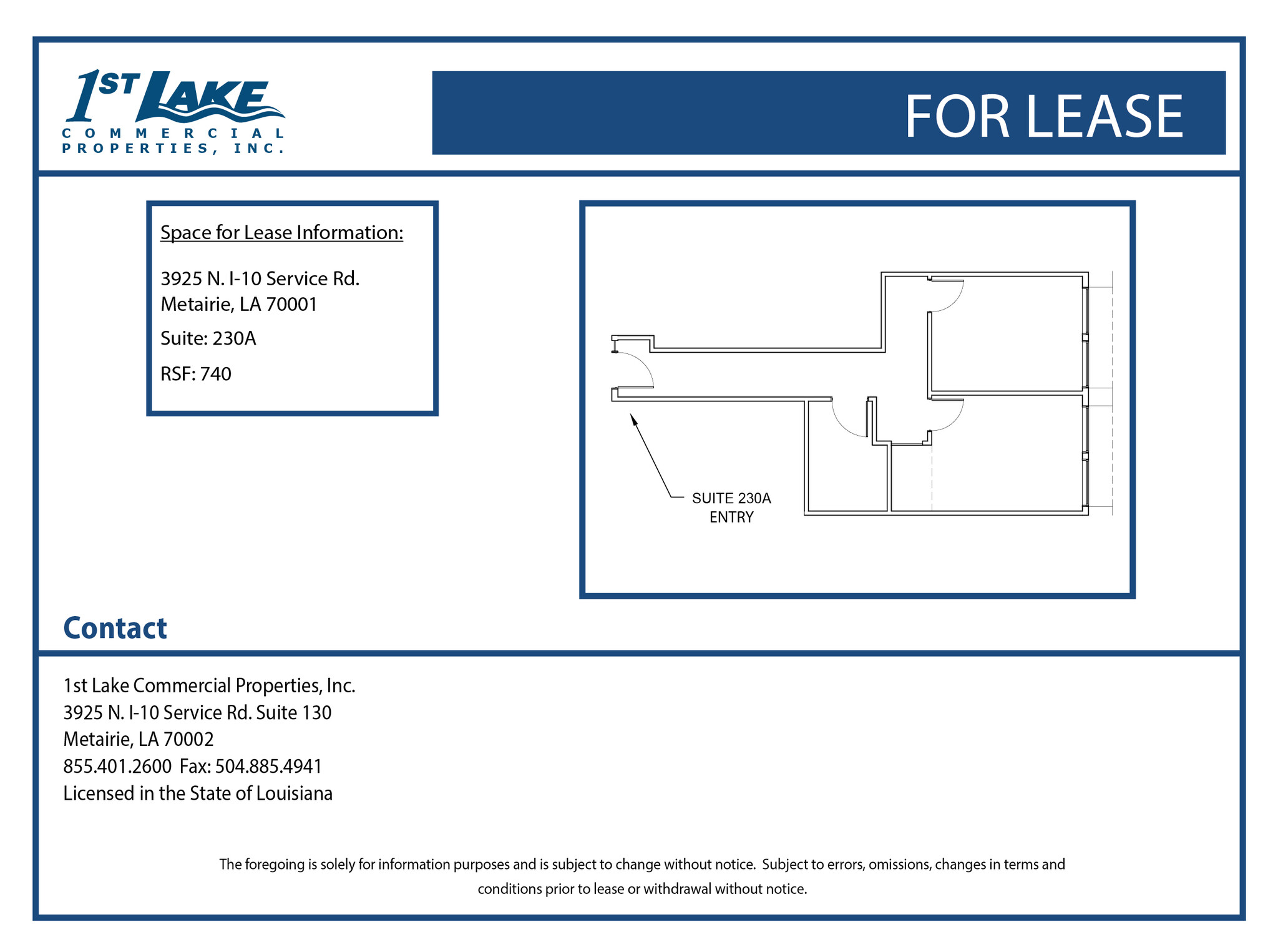 3925 N I-10 Service Rd, Metairie, LA for lease Floor Plan- Image 1 of 1