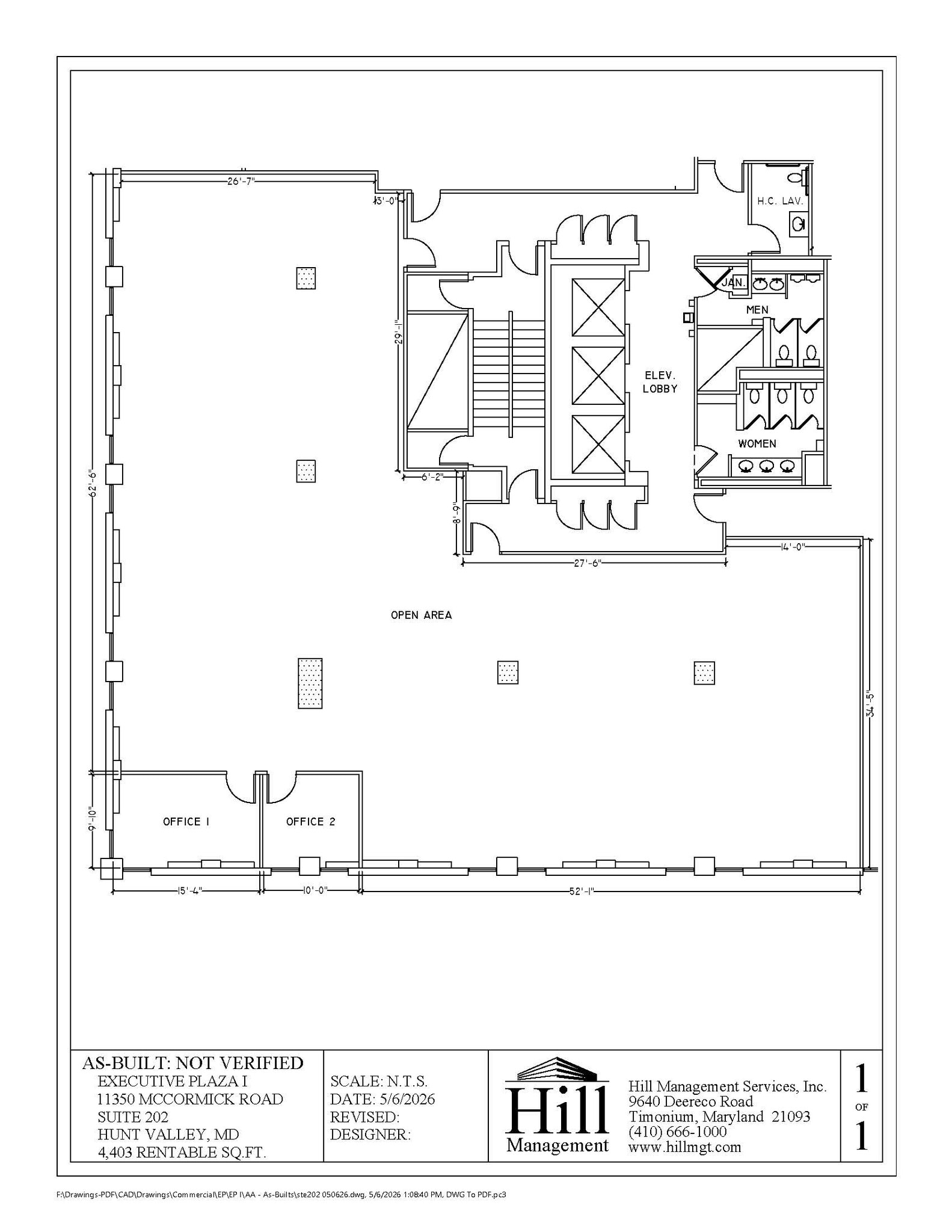 11350 McCormick Rd, Hunt Valley, MD for lease Floor Plan- Image 1 of 1