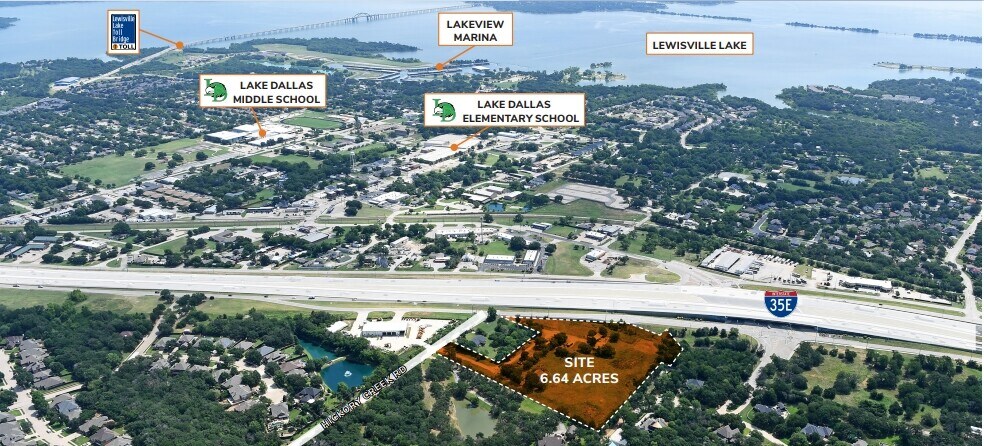 1008-1020 Hickory Creek Rd, Lake Dallas, TX à vendre - Aérien - Image 2 de 3