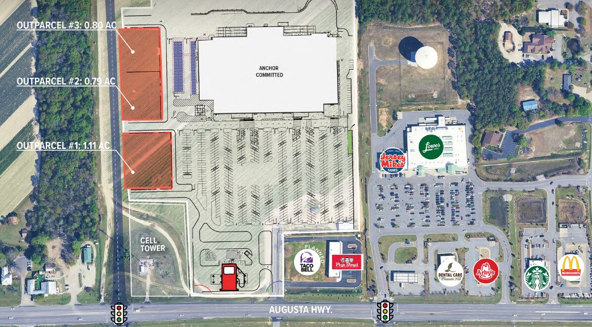 2474 Augusta Hwy, Lexington, SC for sale Aerial- Image 1 of 3