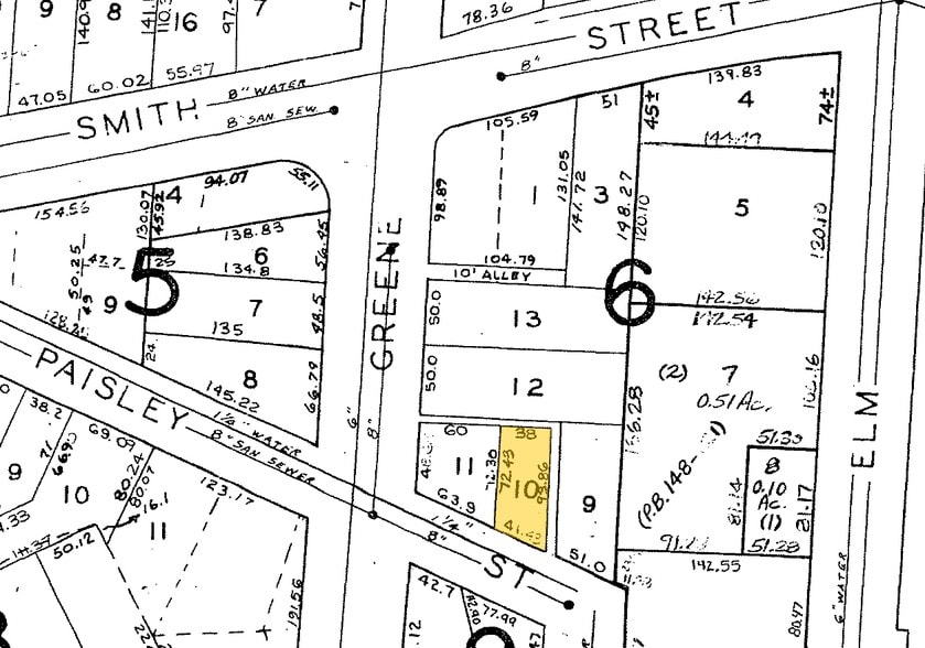 104-106 Paisley St, Greensboro, NC for lease - Plat Map - Image 2 of 3