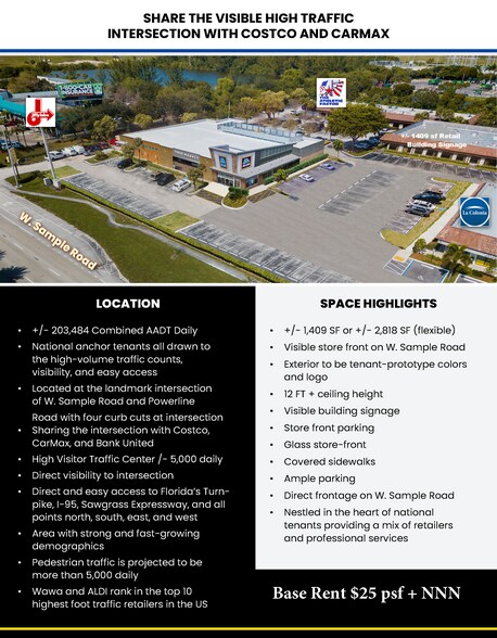 2301 W Sample Rd, Pompano Beach, FL à louer - Aérien - Image 3 de 8