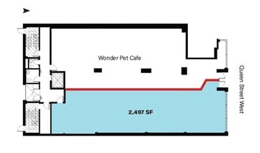 327-333 Queen St W, Toronto, ON for lease Floor Plan- Image 1 of 4