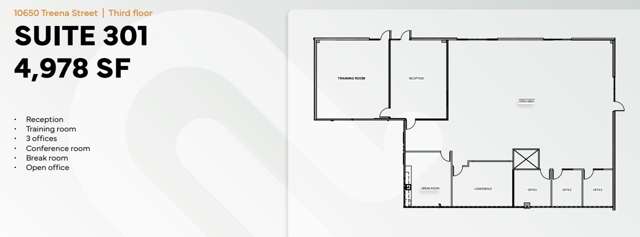 10680 Treena St, San Diego, CA for lease Floor Plan- Image 1 of 4