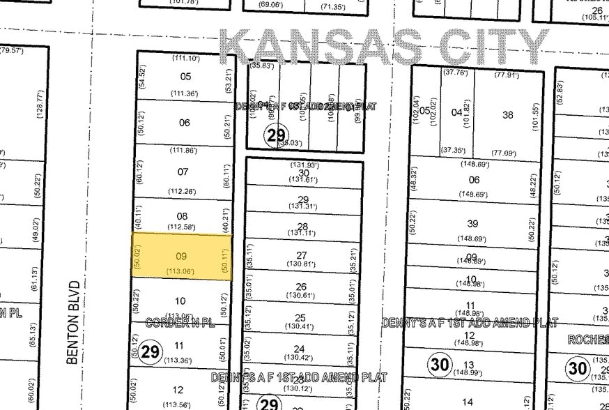 2507 Benton Blvd, Kansas City, MO for sale - Plat Map - Image 3 of 5