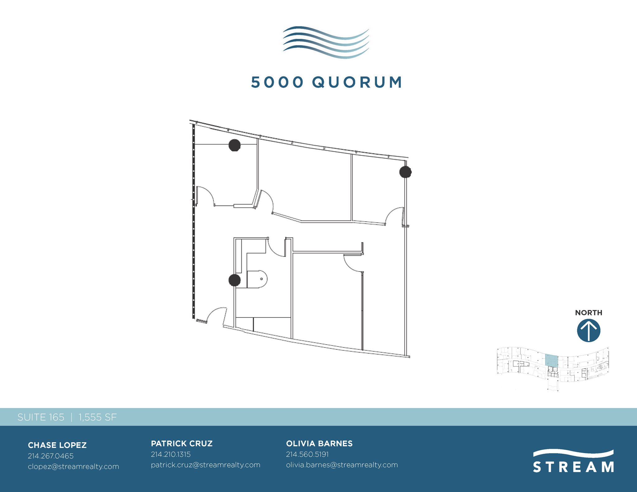 5000 Quorum Dr, Dallas, TX à louer Plan d  tage- Image 1 de 1