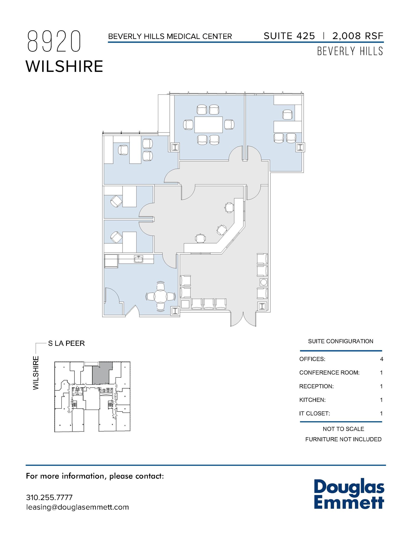 8920 Wilshire Blvd, Beverly Hills, CA à louer Plan d’étage- Image 1 de 1